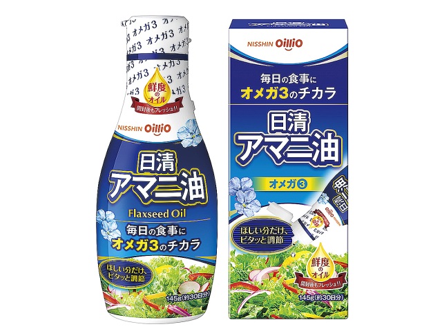 日清オイリオ アマニ油 オメガ3 １４５g 6本 - 調味料・料理の素・油